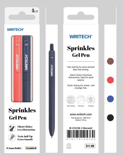 Sprinkles Morandi Gel Pen S/4 - Assorted Ink