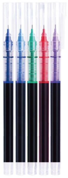 Bright Transluscent Rollerball Pen S/5 - Assorted Ink