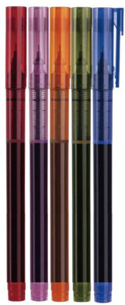 Vintage Transluscent Rollerball Pen S/5 - Assorted Ink