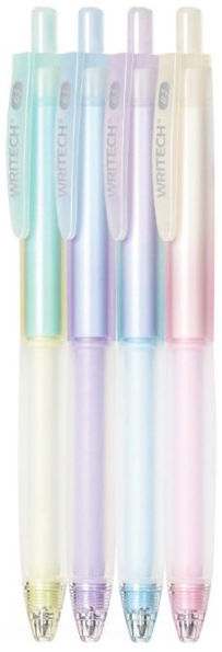 Super Soft Grip Spring Gel Pen S/4 - Black Ink