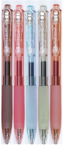 Clear Spice Rainbow Gel Pen S/5 - Assorted Ink