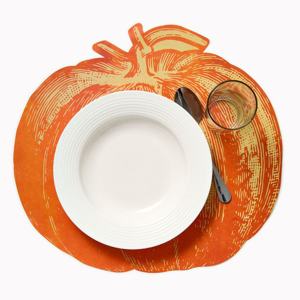 Die-cut Harvest Pumpkin Placemats