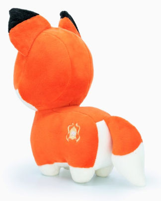 orange stuffed dog