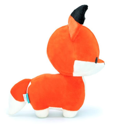 orange stuffed dog