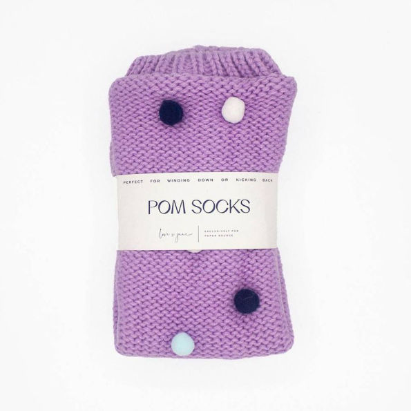 Lilac Pom Socks