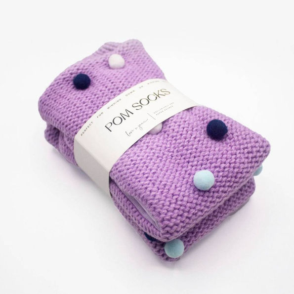 Lilac Pom Socks