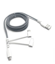 Title: Triple Header Maxi Charger Black and White 6' Cord