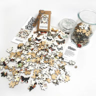 Title: Wooden Puzzle Butterflies and Moths