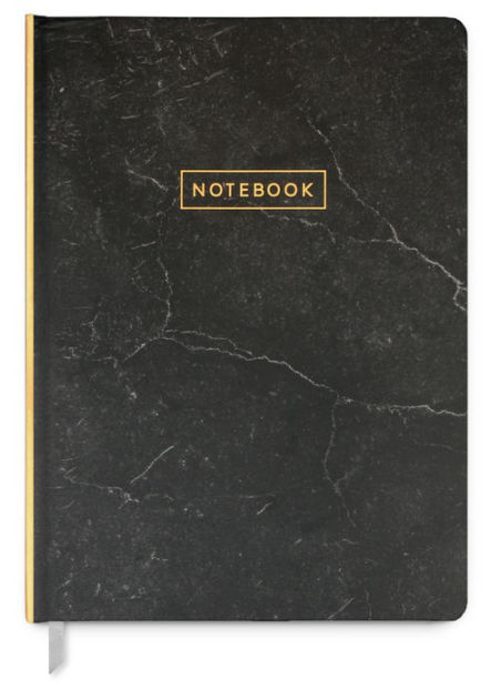 Notebook Marble Black Hardcover Journal 7.5