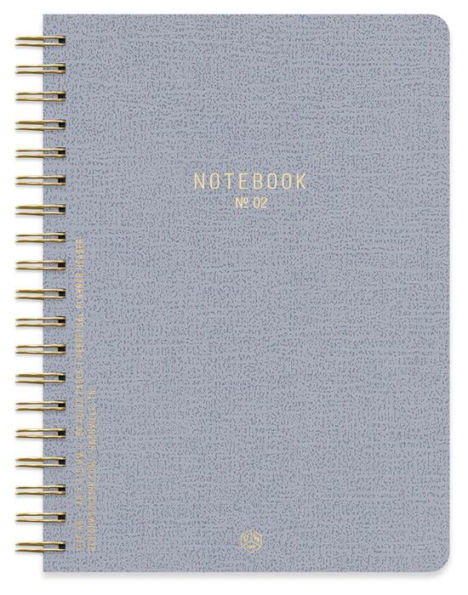 Designworks Textured Paper Twin Wire Notebook No. 2 - Neptune Blue - 6 x 8.25