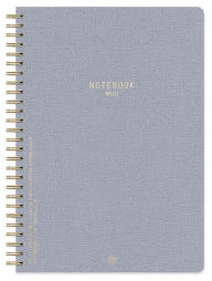 Title: Designworks Textured Paper Twin Wire Notebook Neptune Blue - 8.25 x 11.625