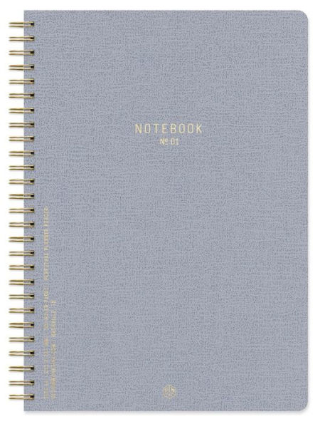 Designworks Textured Paper Twin Wire Notebook Neptune Blue - 8.25 x 11.625