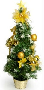 Title: Morgan Avery 7031 7031 Simply Home 2 Ft. Decorated Christmas Tree - Gold Star