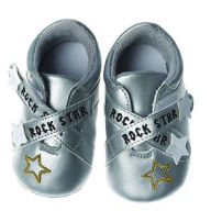 Title: Silly Souls SH-RS-0 Rock Star Shoe- 0-6 Months- Silver Sneaker