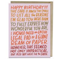 Title: Ream of Paper Birthday Card