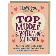 Title: Love You Top Middle Bottom Greeting Card