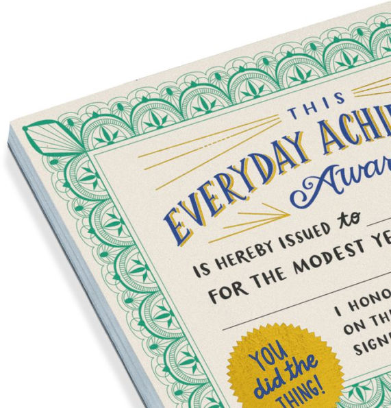 Everyday Achievement Certificate Pad (Refresh)