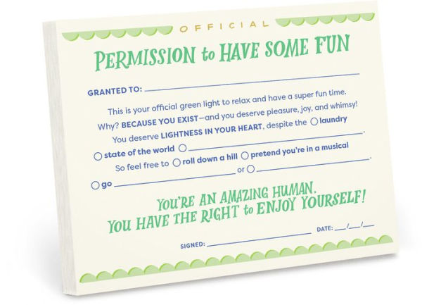 Permission to Have Some Fun Notepad