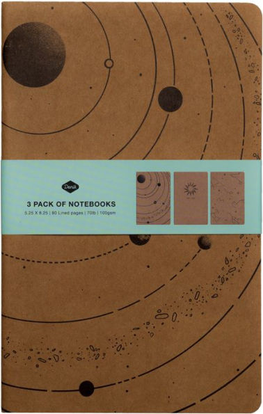 3 pack Kraft Astronomy Notebooks