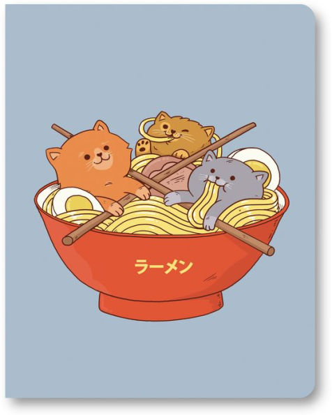 Ramen and Cats Medium Layflat Notebook