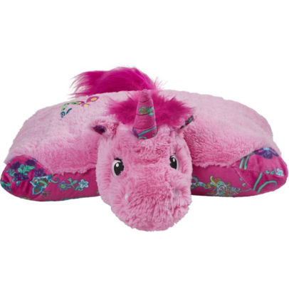 small pink unicorn stuffed animal