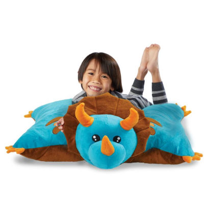 Pillow Pets Signature Jumboz Blue Dinosaur Oversized Stuffed