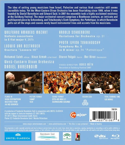 Daniel Barenboim/West Eastern Divan Orchestra: The Salzburg Concerts [Blu-ray]