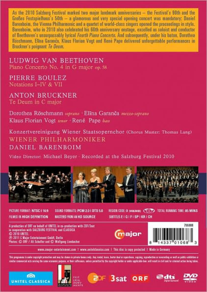 Salzburg Festival Opening Concert 2010: Beethoven/Boulez/Bruckner