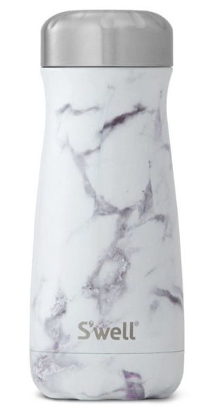 S'well White Marble 16 oz. Traveler