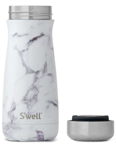 S'well Water Bottle Insulated Stainless Steel White Marble 17oz