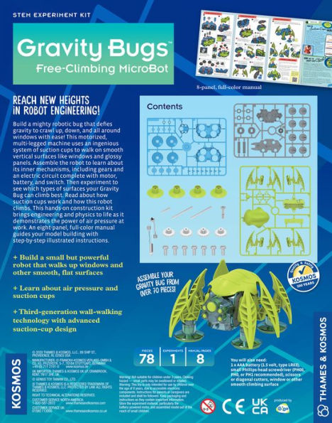 Gravity Bugs - Free-Climbing MicroBot