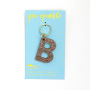 Monogrammed Glitter Keychain B