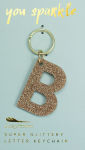 Alternative view 2 of Monogrammed Glitter Keychain B