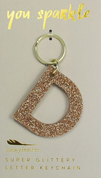 Glitter Keychain Letter D