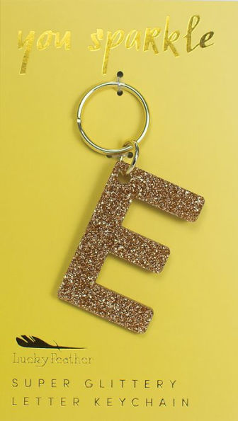 Monogrammed Glitter Keychain E