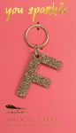 Alternative view 2 of Glitter Keychain Letter F