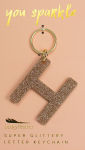 Alternative view 2 of Monogrammed Glitter Keychain H