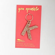 Title: Glitter Keychain Letter K