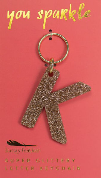 Monogrammed Glitter Keychain K