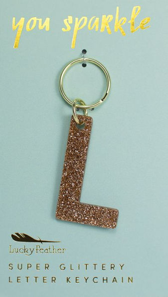 Monogrammed Glitter Keychain L