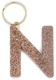 Glitter Keychain Letter N