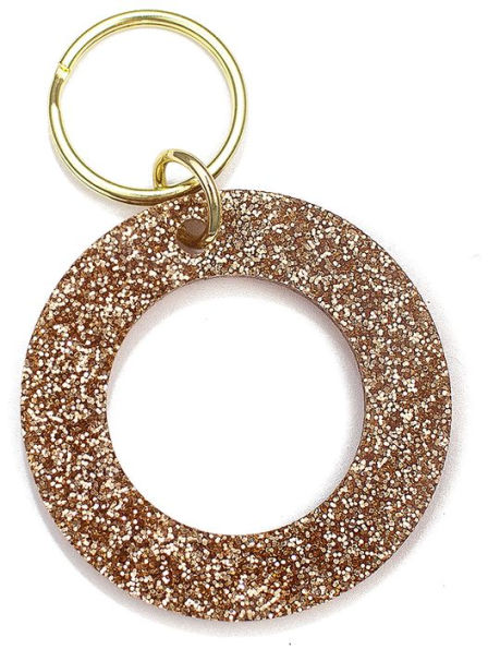 Glitter Keychain Letter O