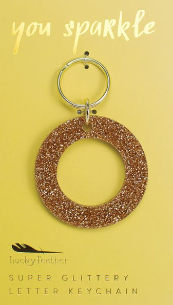 Glitter Keychain Letter O