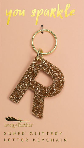 Glitter Keychain Letter R
