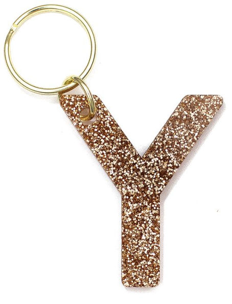 Glitter Keychain Letter Y