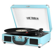 Title: Portable Victrola Suitcase Record Player with Bluetooth and 3 Speed Turntable, TRQ