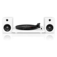 Title: Victrola Modern Record Player with Bluetooth, 50 watt Speakers and 3 Speed Turntable, White