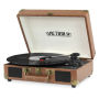 Bluetooth Suitcase Record Player with 3-speed Turntable - Brown