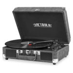 Alternative view 1 of Bluetooth Suitcase Record Player with 3-speed Turntable - Grey