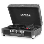 Alternative view 3 of Bluetooth Suitcase Record Player with 3-speed Turntable - Grey